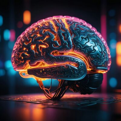 Photo d’un modèle de cerveau lumineux, posé sur une table. Illustration du chapitre 3 de l’émission : L’astrologie, ça marche !… Trop., du podcast Méta de Choc. Ce chapitre s’intitule : Quand la critique s’impose.