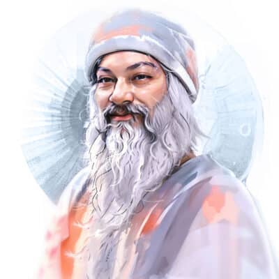 Portraits du gourou Osho, professeurs de méditation Vipassana. Illustration de la partie 2 de l’émission « La méditation », du podcast Méta de Choc.
